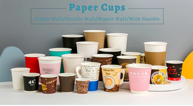 8oz 10oz 12oz 16oz 20oz 22oz China Manufacturer Custom Logo Printed Hot Colding Drink PLA PE Single Wall Paper Cup