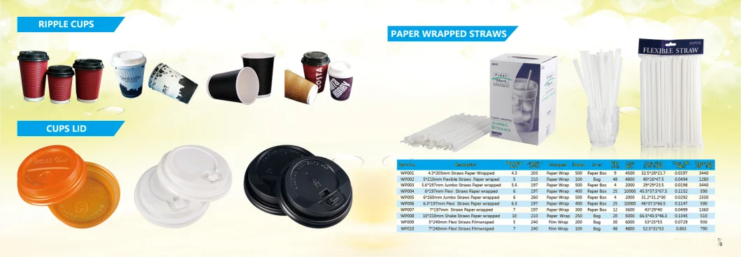 Compostable PLA Bamboo Coffee Paper Cup Single / Double Wall