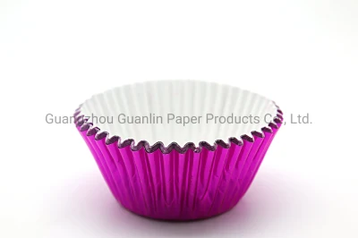 Venta al por mayor de diseño de impresión de aluminio laminado taza para hornear vasos de papel de aluminio