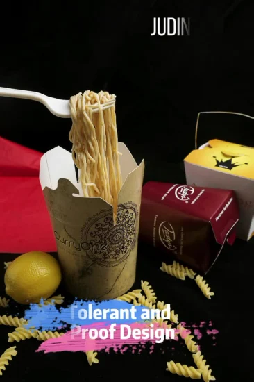 Caja de fideos de comida china de papel desechable de 26 oz 32 oz