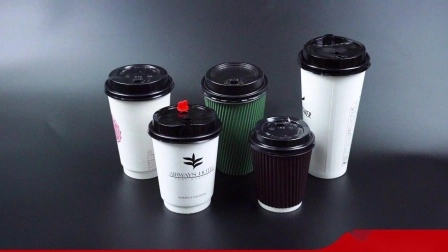 Taza de papel con impresión personalizada, compostable y biodegradable, ecológica, aislada, de 16 onzas, taza para bebidas frías y calientes