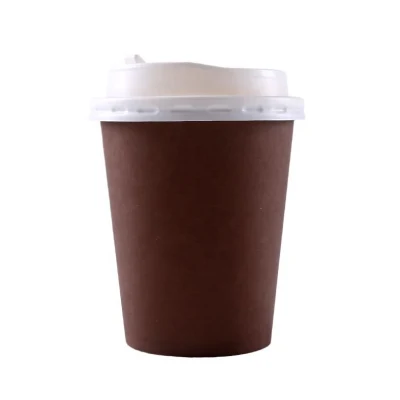 Taza de café de papel PLA compostable, precios promocionales al por mayor, vasos desechables para bebidas, para llevar, café desechable personalizado impreso, doble pared