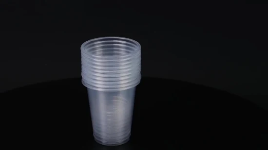 Venta al por mayor vaso desechable de plástico PP vaso de agua caliente con color de logotipo personalizado para bebida fría