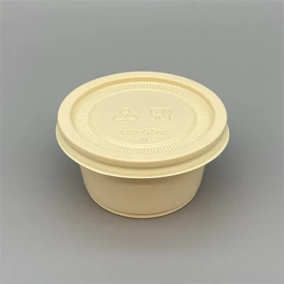 Taza de sopa biodegradable desechable con logotipo personalizado impreso 2 oz/4 oz taza redonda para helado